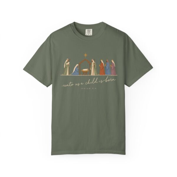 1953251797033529812_2048.jpeg Unto Us a Child Is Born Nativity Christian Christmas T-Shirt