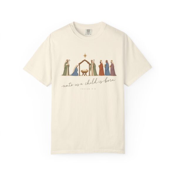 3217357729849438436_2048.jpeg Unto Us a Child Is Born Nativity Christian Christmas T-Shirt