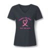 5752225931062849683_2048.jpeg Fought the Fight, Kept the Faith — Breast Cancer Awareness V-Neck Tee