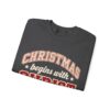 8299139144110735401_2048.jpeg Christmas Begins with Christ Vintage Varsity Christian Sweatshirt