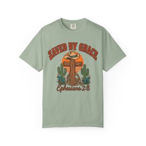 8444673453936837296_2048.jpeg Saved by Grace Western Christian T-Shirt