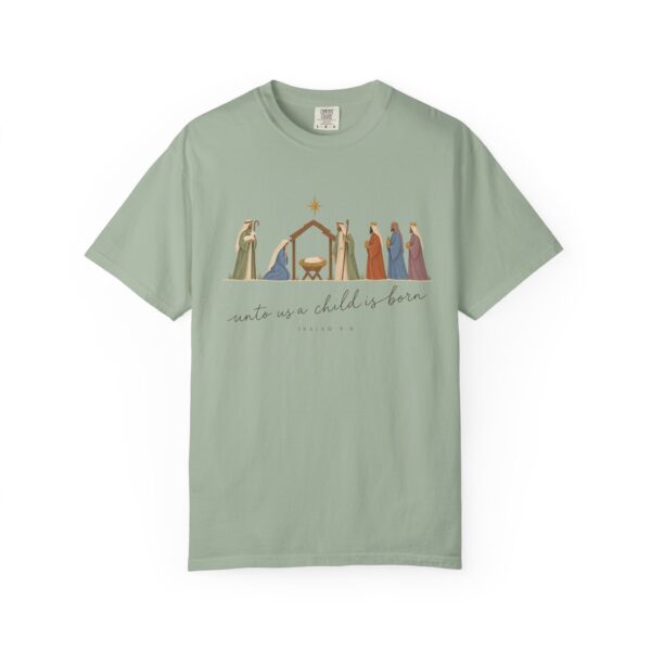 8963989757983549611_2048.jpeg Unto Us a Child Is Born Nativity Christian Christmas T-Shirt